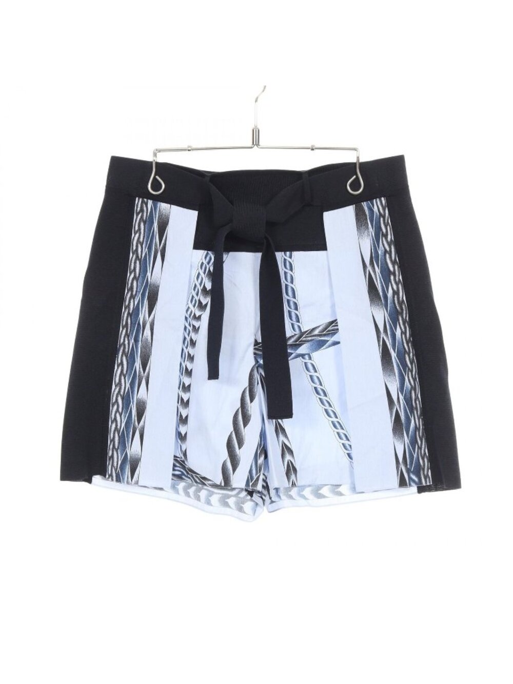 Hermes Knit Contrast Rope Pattern Shorts Cotton